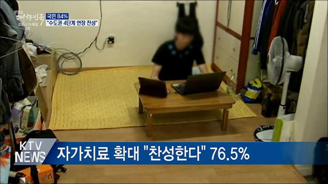 "국민 84%, 수도권 4단계 연장 찬성"
