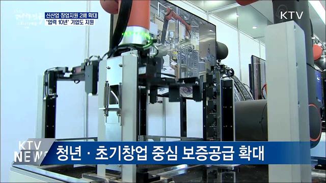 신산업 창업지원 2배 확대···'업력 10년' 기업도 지원
