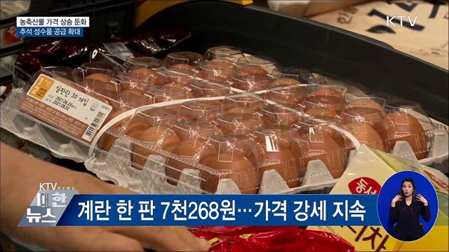 농축산물 가격 상승 둔화···추석 성수품 공급 확대