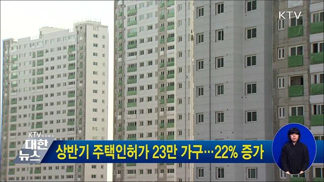상반기 주택인허가 23만 가구···22% 증가