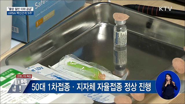 "물량 절반 이하 공급"···mRNA 백신간격 '6주'