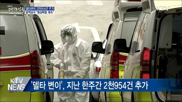 델타변이 2천954건 추가···"병상확충 계속"