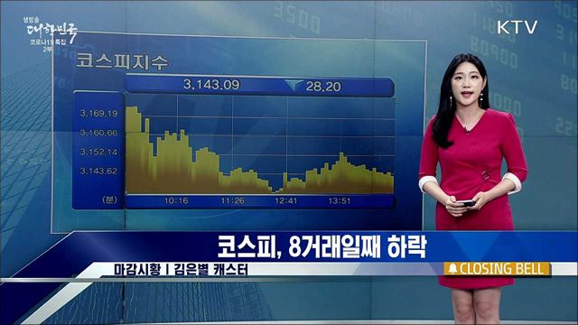 코스피, 8거래일째 하락 [증권시장]