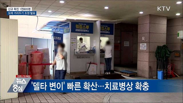 1천800명대···모레 거리두기 조정안 발표