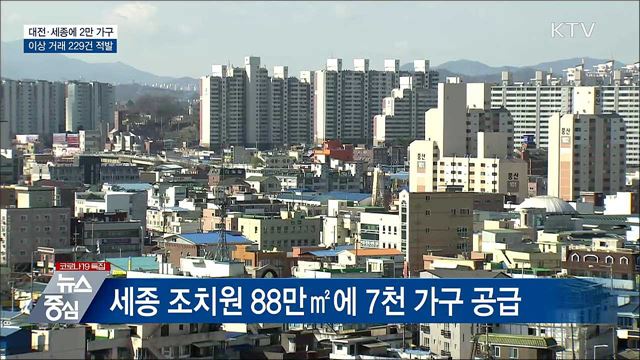대전·세종에 2만 가구 공급···이상거래 229건 적발