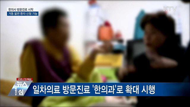 한의사 방문진료···거동 불편 환자 신청 가능