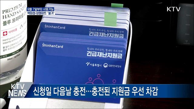 9월 7일부터 사용가능···백화점·대형마트 '불가'