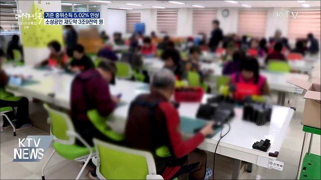 기준 중위소득 5.02% 인상···소상공인 3조9천억 지원