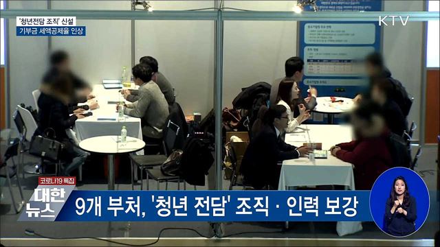 '청년전담 조직' 신설···기부금 세액공제율 인상