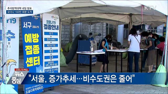 추석방역대책 내일 발표···모더나 102만 회분 도착