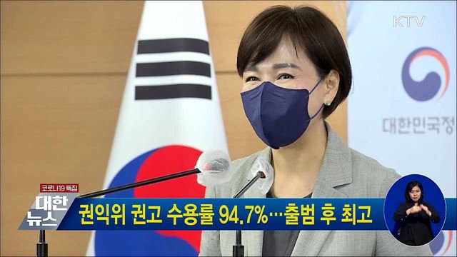 권익위 권고 수용률 94.7%···출범 후 최고