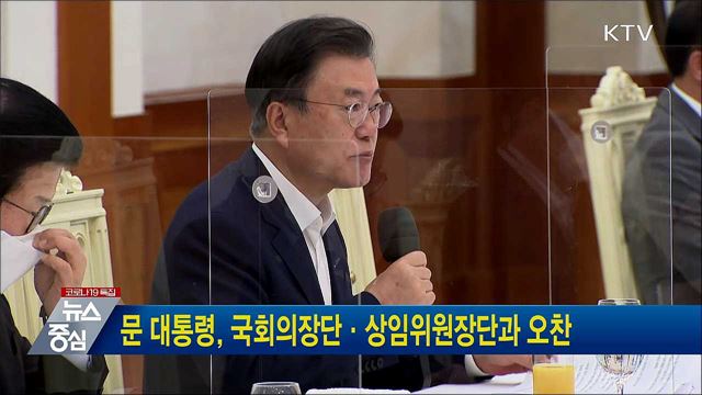 문 대통령, 국회의장단·상임위원장단과 오찬