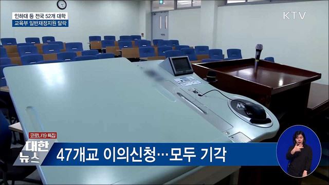 인하대 등 52개 대학, 일반재정지원 최종 탈락
