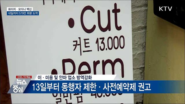 내일까지 화이자·모더나 백신 579만 회분 도착