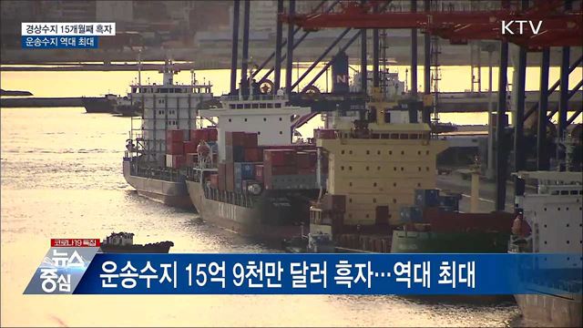 경상수지 15개월째 흑자···운송수지 역대 최대