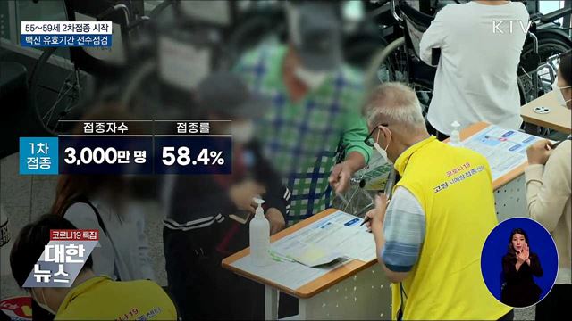 55~59세 2차접종···백신 유효기간 전수점검
