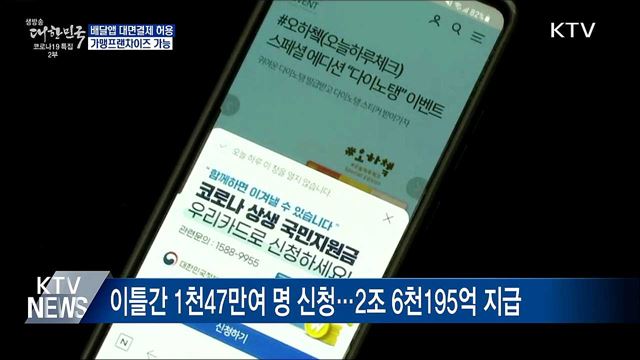 '국민지원금' 배달앱·프랜차이즈 사용은?