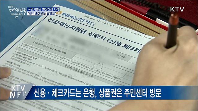 국민지원금 현장신청 시작···첫주 출생연도 요일제