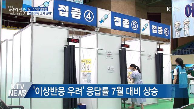 "이상반응 현장대응···12~17세 접종이득 크지 않아"