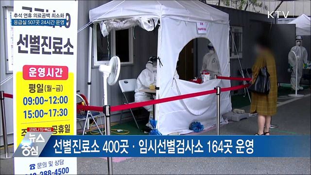 추석 연휴 응급실 507곳 24시간 운영