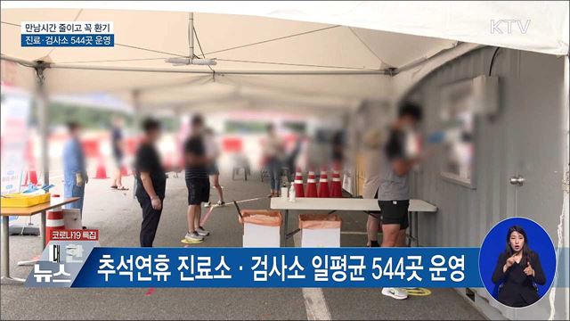 만남시간 줄이고 꼭 환기···진료·검사소 544곳 운영