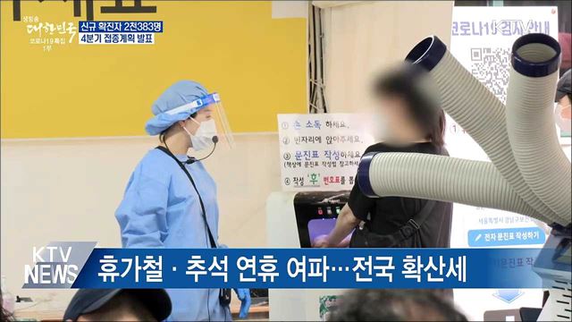 신규확진 2천383명···4분기 접종계획 발표