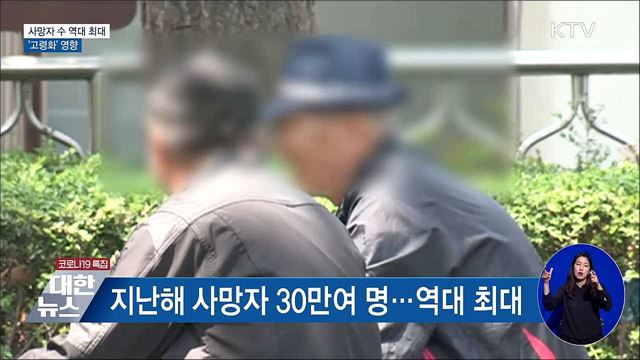 지난해 사망자 수 역대 최대···'고령화' 영향
