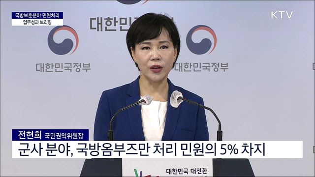 국방보훈분야 민원처리 업무성과 브리핑