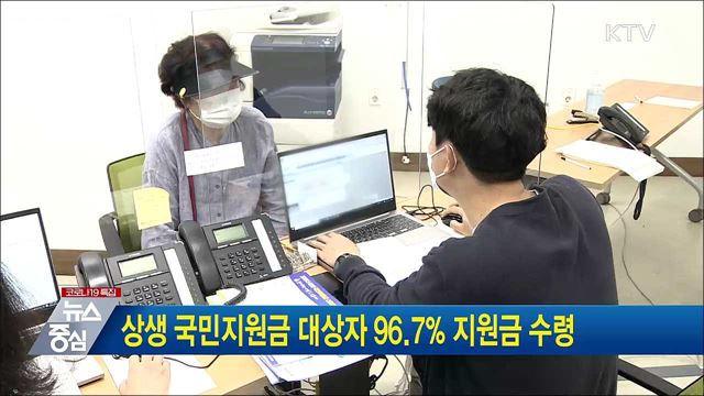 상생 국민지원금 대상자 96.7% 지원금 수령