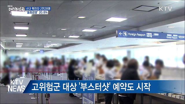 다시 2천명대···'돌파감염' 비중 20.8%