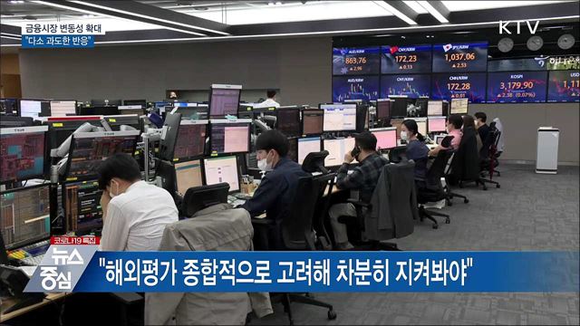금융시장 변동성 확대···"다소 과도한 반응"