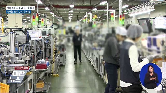 9월 소비자물가 2.5% 올라···6개월 연속 2%대 상승