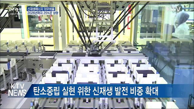 신재생에너지 의무비율 2026년까지 25%로 상향