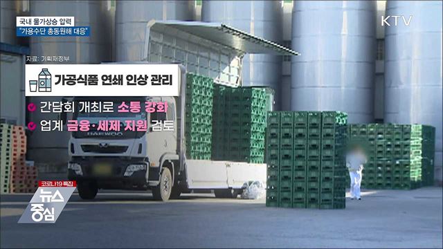 정부 "물가상승 압력 가용수단 총동원해 대응"