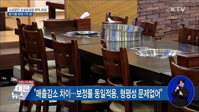 소상공인 영업손실 80% 보상···분기별 최대 1억 원