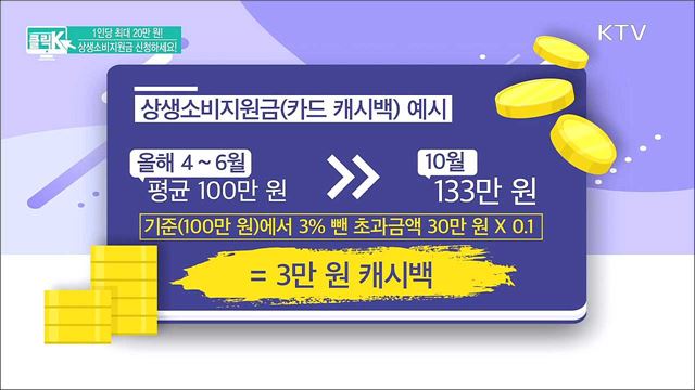 1인당 최대 20만 원! 상생소비지원금 신청하세요! [클릭K]