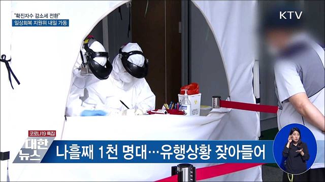 "확진자수 감소세 전환"···일상회복 지원위 내일 가동