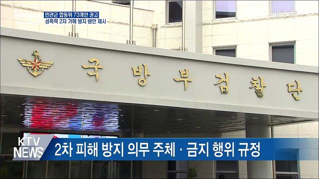 군 성폭력 2차피해 징계조항 마련···합동위 73건 권고