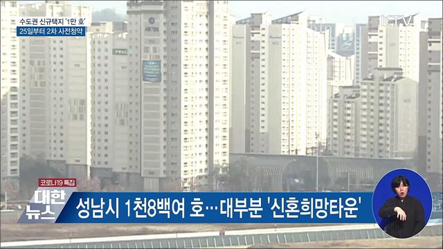 수도권 신규택지 '1만 호'···25일부터 2차 사전청약