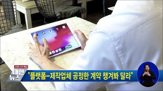 "플랫폼-제작업체 공정한 계약 챙겨봐 달라"