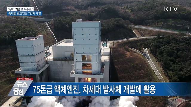 "우리 기술로 우주로"···중대형 로켓엔진 7번째 개발