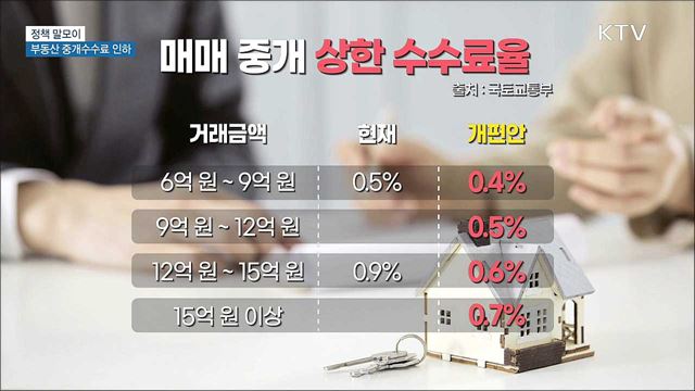 부동산 중개수수료 인하 [정책 말모이]