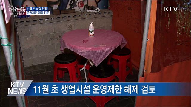 "다음 달 식당·카페 운영시간 제한 해제 검토"