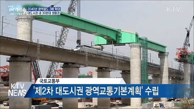 광역철도 3배 확대···대도시권 내 30분대 생활권