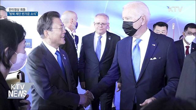 한미정상 회동···"교황 방북 제안 반가운 소식"