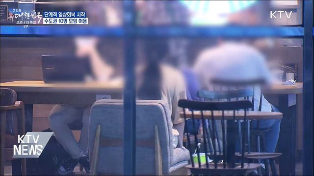 '일상회복' 시작···수도권 10명 모임 허용