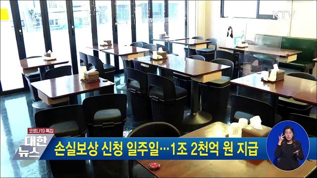 손실보상 신청 일주일···1조 2천억 원 지급