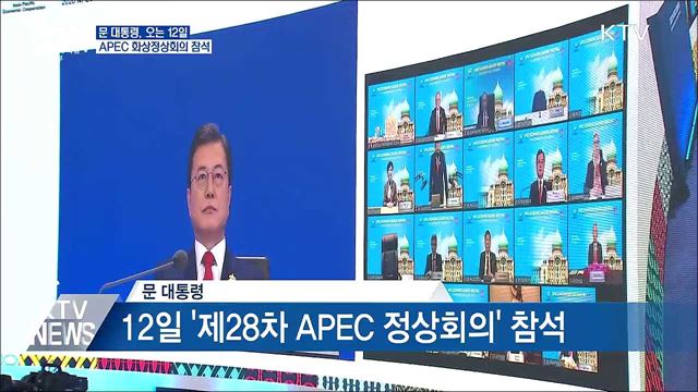 문 대통령, 12일 'APEC 화상정상회의' 참석