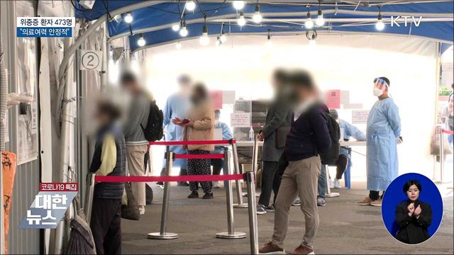 "위중증 발생, 예측범위···의료여력 안정적"