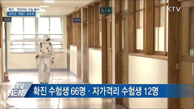 확진·격리자도 수능 응시···감독관 레벨D 방호복